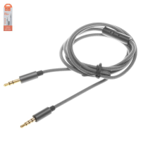 Audio кабель AUX Hoco UPA04 3.5мм з мікрофоном 1м gray