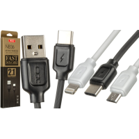 Кабель XO NB36 USB-A to Lightning 1м black