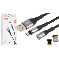 Кабель XO NB125 Magnetic USB-A to Lightning 1м black