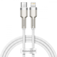 Кабель Baseus Cafule Metal Type-C to Lightning 20W 2.4A 1м (CATLJK-A02) white