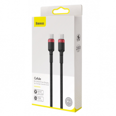 Кабель Baseus Cafule Type-C to Type-C PD+QC3.0 100W 5A 2м (CATKLF-AL91) black red