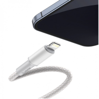 Кабель Baseus High Density Braided Type-C to Lightning PD 20W 2.4A 1м white