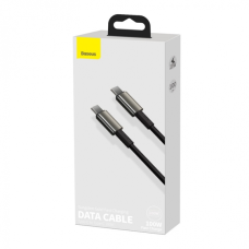 Кабель Baseus Tungsten Gold Type-C to Type-C 100W 5A 1м black