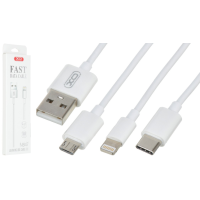 Кабель XO NB47 USB-A to Type-C 1м white