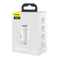 АЗП Baseus Grain Pro 24W 4.8A 2USB-A white