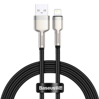 Кабель Baseus Cafule Metal USB-A to Lightning 20W 2.4A 2м (CALJK-B01) black
