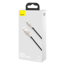 Кабель Baseus Cafule Metal USB-A to Lightning 20W 2.4A 0.25м (CALJK-01) black