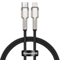 Кабель Baseus Cafule Metal Type-C to Lightning 20W 2.4A 0.25м (CATLJK-01) black
