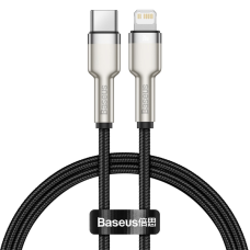 Кабель Baseus Cafule Metal Type-C to Lightning 20W 2.4A 0.25м (CATLJK-01) black