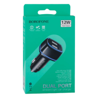 АЗП Borofone BZ14 12W 2.4A 2USB-A black