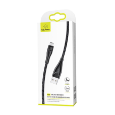 Кабель Usams US-SJ396 Braided Data U41 USB-A to Micro USB 10W 2A 2м black