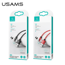 Кабель Usams US-SJ472 U59 180° Rotatable Magnetic Charging USB-A to Lightning 2.4A 1м black
