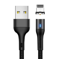 Кабель Usams US-SJ336 U29 Aluminum Alloy Magnetic USB-A to Lightning 10W 2.1A 2м black