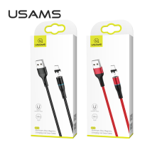 Кабель Usams US-SJ352 U32 Aluminum Alloy Magnetic USB-A to Lightning 12W 2.4A 1м black