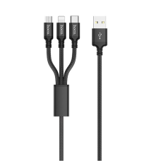 Кабель Hoco X14 Times 3в1 12W 2.4A 1м black