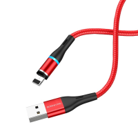 Кабель Borofone BU16 Skill Magnetic USB-A to Lightning 12W 2.4A 1.2м red