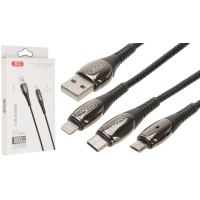 Кабель XO NB145 USB-A to Micro USB 1м black