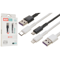Кабель XO NB-Q166 USB-A to Lightning 5A 1м black