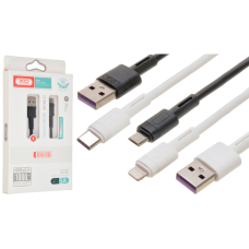 Кабель XO NB-Q166 USB-A to Type-C 5A 1м black