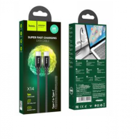 Кабель Hoco X14 Double Speed Type-C to Type-C 60W 3A 1м black