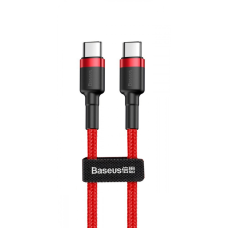 Кабель Baseus Cafule Type-C to Type-C 60W 3A 1м (CATKLF-G09) red