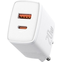 Зарядний пристрій Baseus Compact 20W 3A USB-A+USB-C (CCXJ-B02) white