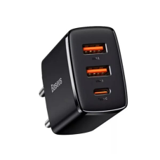 Зарядний пристрій Baseus Compact 30W 3A 2USB-A+USB-C (CCXJ-E01) black