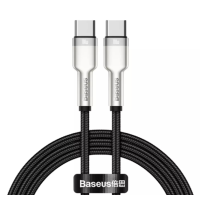 Кабель Baseus Cafule Metal Type-C to Type-C 100W 5A 1м (CATJK-C01) black