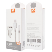 АЗП WUW T22 10.5W 2.1A 2USB-A з кабелем A-M white