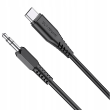 Audio кабель AUX Borofone BL8 Type-C to 3.5мм 1м black