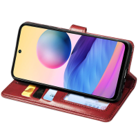Чохол-книжка Leather GETMAN with card holder Xiaomi Redmi 10 red