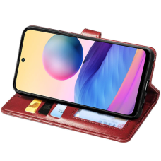 Чохол-книжка Leather GETMAN with card holder Xiaomi Redmi 10 red