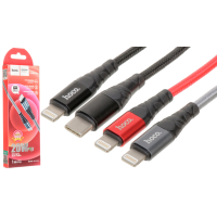 Кабель Hoco DU02 Max Type-C to Lightning 20W 2.4A 1м red