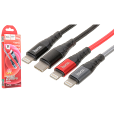 Кабель Hoco DU02 Max Type-C to Lightning 20W 2.4A 1м red