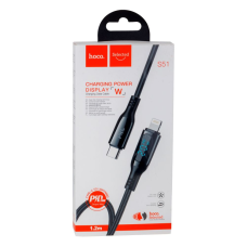 Кабель Hoco S51 Extreme Display Type-C to Lightning 20W 2.4A 1.2м blue