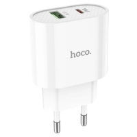 Зарядний пристрій Hoco C95A 20W 3A USB-A+USB-C white