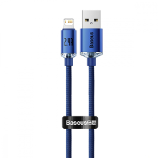 Кабель Baseus Crystal Shine Series USB-A to Lightning 12W 2.4A 1.2м (CAJY000003) blue