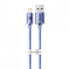 Кабель Baseus Crystal Shine Series USB-A to Lightning 12W 2.4A 2м (CAJY000105) purple
