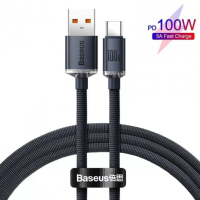 Кабель Baseus Crystal Shine Series USB-A to Type-C 100W 6A 1.2м (CAJY000401) black