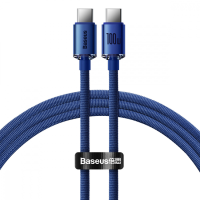 Кабель Baseus Crystal Shine Series Type-C to Type-C 100W 5A 1.2м (CAJY000603) blue