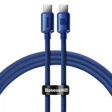 Кабель Baseus Crystal Shine Series Type-C to Type-C 100W 5A 1.2м (CAJY000603) blue