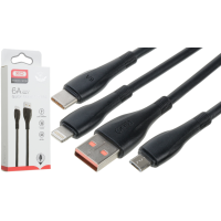 Кабель XO NB185 USB-A to Micro USB 6A 1м black