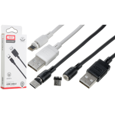 Кабель XO NB187 Magnetic USB-A to Lightning 1м white