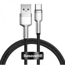 Кабель Baseus Cafule Metal USB-A to Type-C 66W 6A 0.25м (CAKF000001) black