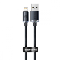 Кабель Baseus Crystal Shine Series USB-A to Lightning 12W 2.4A 2м (CAJY000101) black