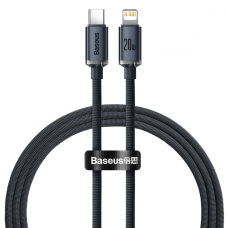 Кабель Baseus Crystal Shine Series Type-C to Lightning 20W 2.4A 1.2м (CAJY000201) black