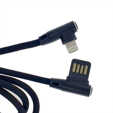 Кабель Avantis AC47i L-Shape USB-A to Lightning 12W 2.4A 1м black
