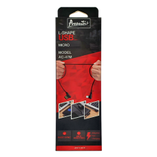 Кабель Avantis AC47m L-Shape USB-A to Micro USB 12W 2.4A 1м black