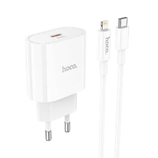 Зарядний пристрій Hoco C94A 20W 3A USB-C з кабелем C-L white