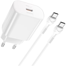 Зарядний пристрій Hoco N22 25W з кабелем C-C white